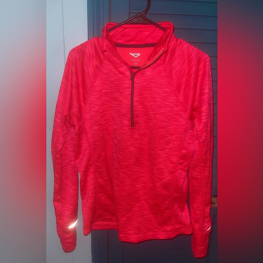 Pink athletic quarter zip